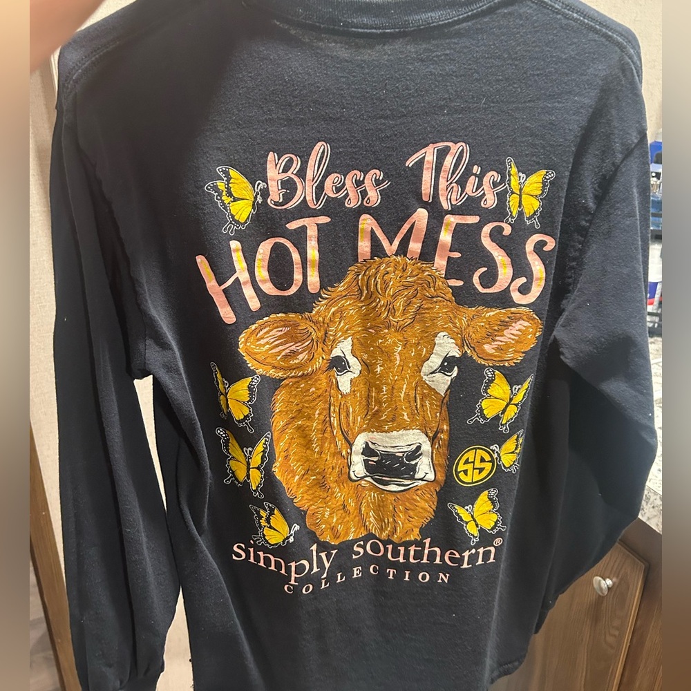Simply Southern Black and Yellow Long Sleeve Shirt